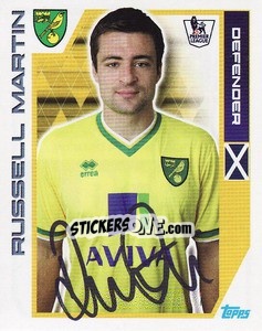 Figurina Russell Martin - Premier League Inglese 2011-2012 - Topps