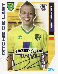 Sticker Ritchie De Laet - Premier League Inglese 2011-2012 - Topps