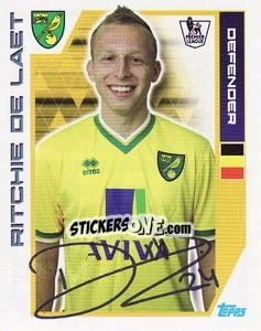 Sticker Ritchie De Laet - Premier League Inglese 2011-2012 n. 275 - Topps
