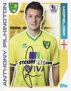 Figurina Anthony Pilkington - Premier League Inglese 2011-2012 n. 276 - Topps