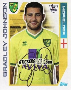 Figurina Bradley Johnson - Premier League Inglese 2011-2012 n. 282 - Topps