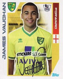Sticker James Vaughan - Premier League Inglese 2011-2012 n. 285 - Topps