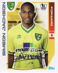 Figurina Simeon Jackson - Premier League Inglese 2011-2012 n. 286 - Topps