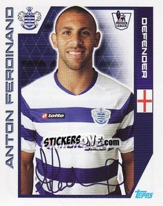 Figurina Anton Ferdinand - Premier League Inglese 2011-2012 - Topps
