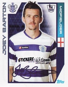 Figurina Joey Barton - Premier League Inglese 2011-2012 - Topps