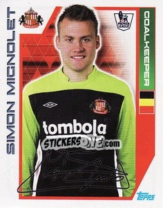 Sticker Simon Mignolet - Premier League Inglese 2011-2012 - Topps