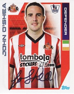 Sticker John O'Shea - Premier League Inglese 2011-2012 n. 337 - Topps