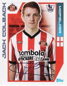 Figurina Jack Colback - Premier League Inglese 2011-2012 n. 344 - Topps