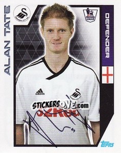 Figurina Alan Tate - Premier League Inglese 2011-2012 - Topps