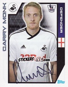 Figurina Garry Monk - Premier League Inglese 2011-2012 - Topps