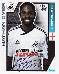 Sticker Nathan Dyer - Premier League Inglese 2011-2012 n. 365 - Topps