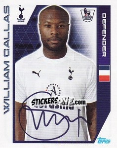 Sticker William Gallas - Premier League Inglese 2011-2012 n. 380 - Topps
