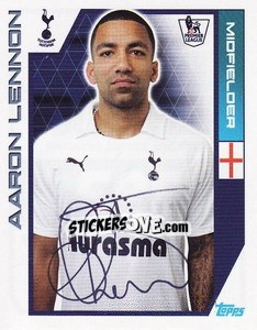 Sticker Aaron Lennon - Premier League Inglese 2011-2012 n. 392 - Topps