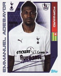 Sticker Emmanuel Adebayor - Premier League Inglese 2011-2012 n. 395 - Topps
