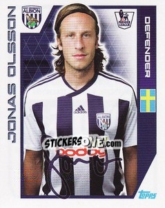 Sticker Jonas Olsson - Premier League Inglese 2011-2012 n. 406 - Topps