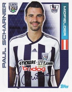 Sticker Paul Scharner - Premier League Inglese 2011-2012 n. 410 - Topps