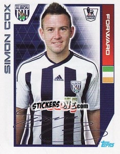 Sticker Simon Cox - Premier League Inglese 2011-2012 n. 418 - Topps