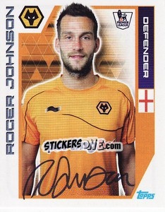 Sticker Roger Johnson - Premier League Inglese 2011-2012 - Topps