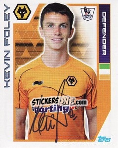 Figurina Kevin Foley - Premier League Inglese 2011-2012 - Topps