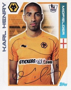 Sticker Karl Henry - Premier League Inglese 2011-2012 n. 455 - Topps