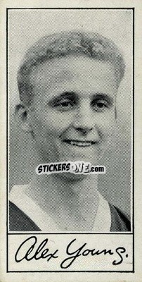 Sticker Alex Young - Famous Footballers (A4) 1956
 - Barratt & Co.
