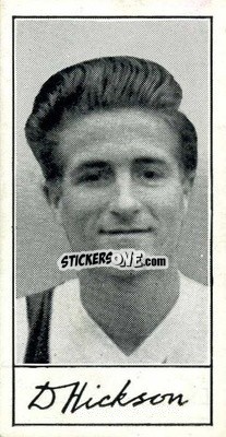 Sticker Dave Hickson - Famous Footballers (A4) 1956
 n. 5 - Barratt & Co.
