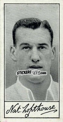 Sticker Nat Lofthouse - Famous Footballers (A4) 1956
 n. 51 - Barratt & Co.
