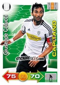 Sticker Giuseppe Colucci (Capitano) - Calciatori 2011-2012. Adrenalyn XL n. 75 - Panini