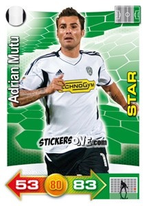 Sticker Adrian Mutu - Calciatori 2011-2012. Adrenalyn XL n. 82 - Panini