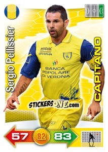 Sticker Sergio Pellissier (Capitano) - Calciatori 2011-2012. Adrenalyn XL n. 100 - Panini