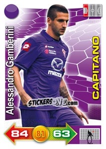 Sticker Alessandro Gamberini (Capitano) - Calciatori 2011-2012. Adrenalyn XL n. 104 - Panini