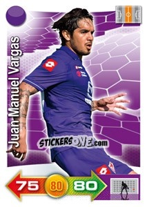 Sticker Juan Manuel Vargas - Calciatori 2011-2012. Adrenalyn XL n. 112 - Panini