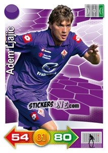 Sticker Adem Ljajic - Calciatori 2011-2012. Adrenalyn XL n. 115 - Panini
