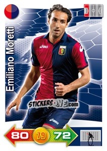 Sticker Emiliano  Moretti - Calciatori 2011-2012. Adrenalyn XL n. 125 - Panini