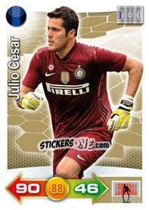 Sticker Julio Cesar - Calciatori 2011-2012. Adrenalyn XL n. 138 - Panini
