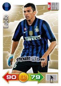 Sticker Lucio - Calciatori 2011-2012. Adrenalyn XL n. 139 - Panini