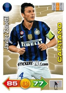 Sticker Javier Zanetti (Capitano) - Calciatori 2011-2012. Adrenalyn XL n. 149 - Panini