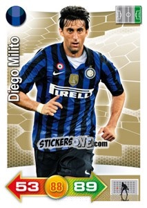 Cromo Diego Milito - Calciatori 2011-2012. Adrenalyn XL - Panini