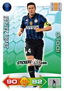 Sticker Javier Zanetti - Calciatori 2011-2012. Adrenalyn XL n. 153 - Panini