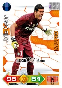 Sticker Julio Cesar - Calciatori 2011-2012. Adrenalyn XL n. 155 - Panini