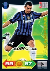 Sticker Lucio - Calciatori 2011-2012. Adrenalyn XL n. 156 - Panini