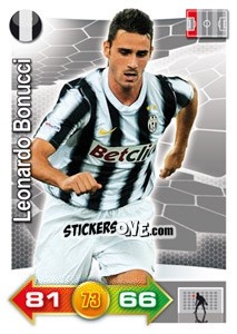 Sticker Leonardo Bonucci - Calciatori 2011-2012. Adrenalyn XL n. 163 - Panini