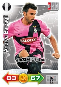 Sticker Andrea Barzagli - Calciatori 2011-2012. Adrenalyn XL n. 165 - Panini