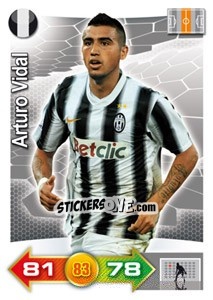 Sticker Arturo Vidal - Calciatori 2011-2012. Adrenalyn XL n. 167 - Panini