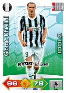 Sticker Giorgio Chiellini - Calciatori 2011-2012. Adrenalyn XL n. 175 - Panini