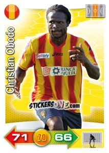 Sticker Christian Obodo - Calciatori 2011-2012. Adrenalyn XL n. 209 - Panini