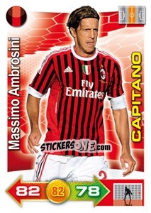 Sticker Massimo Ambrosini (Capitano) - Calciatori 2011-2012. Adrenalyn XL n. 226 - Panini