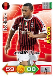 Sticker Robinho - Calciatori 2011-2012. Adrenalyn XL n. 231 - Panini