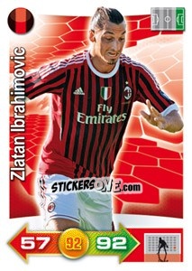 Sticker Zlatan Ibrahimovic - Calciatori 2011-2012. Adrenalyn XL n. 232 - Panini