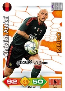 Sticker Christian Abbiati - Calciatori 2011-2012. Adrenalyn XL n. 236 - Panini